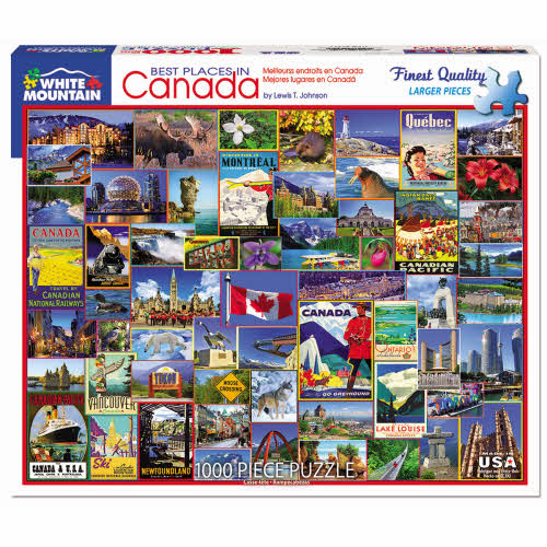 Best Places in Canada Puzzle 1000pc - Lighten Up Shop