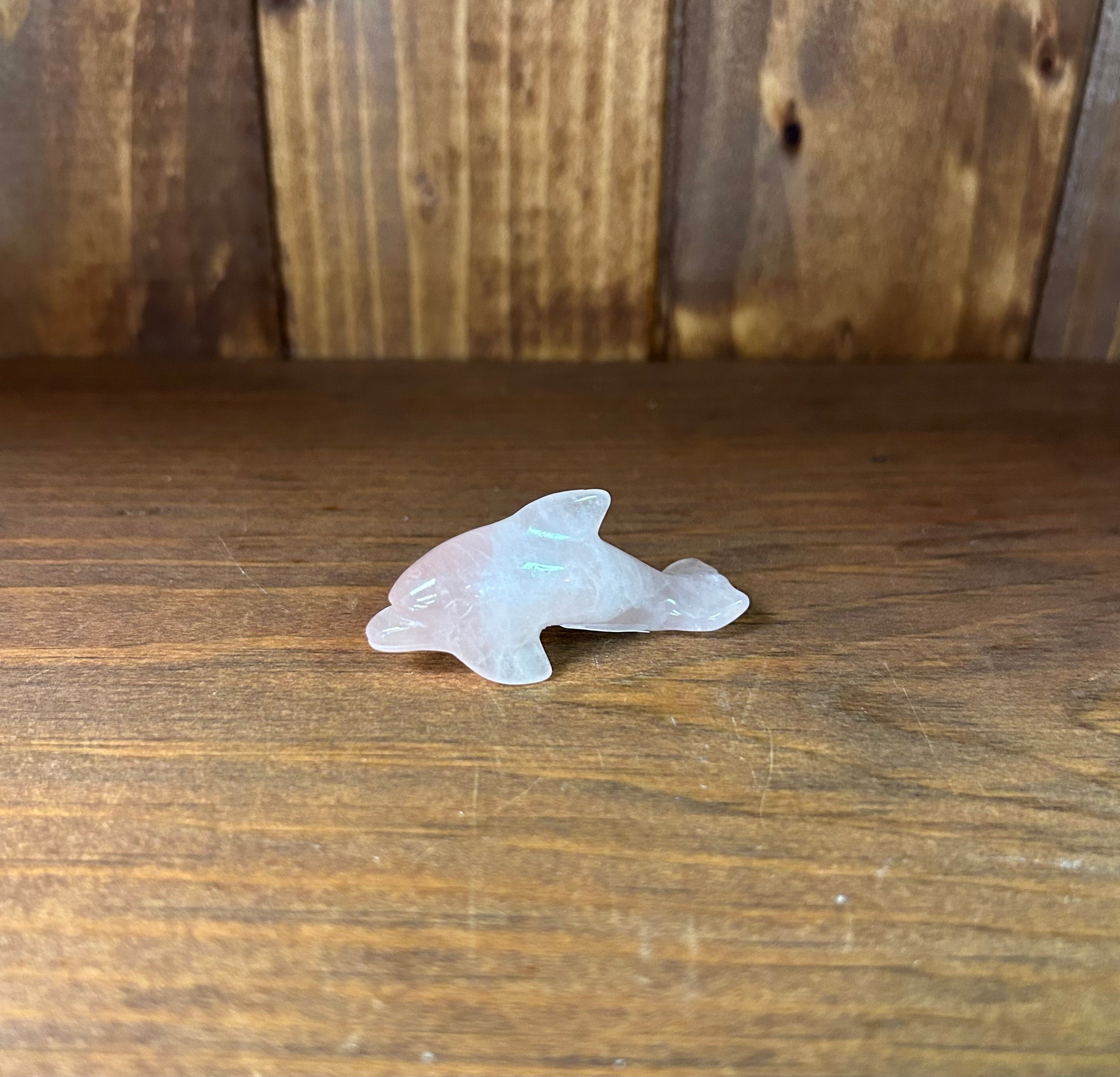 Rose Quartz Dolphin - Lighten Up Shop