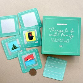 Things To Do With Family 52 Bucket List Scratch Cards - Lighten Up Shop