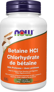 Betaine HCI With Protease 648mg - 120 Capsule