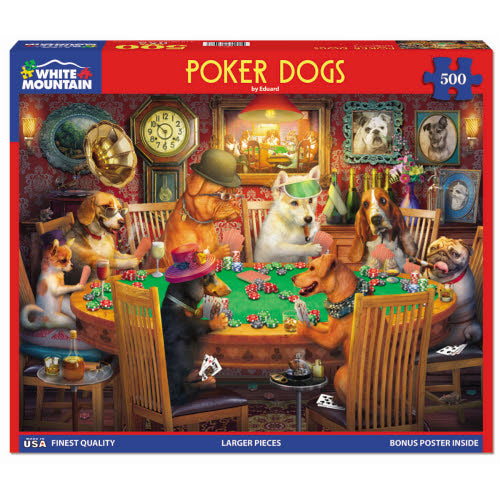 Poker Dogs Puzzle 500pc - Lighten Up Shop