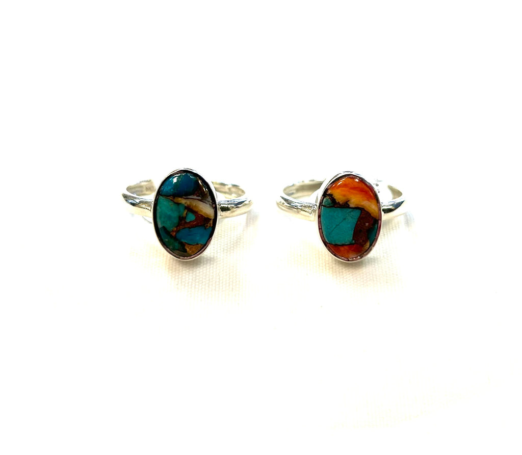 Oyster Turquoise Oval Ring - Lighten Up Shop