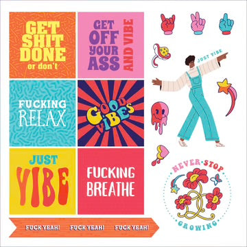 Inner F*cking Peace - A Sticker Book To Let Sh*t Go And Shine - Lighten Up Shop