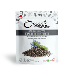 Organic Traditions Dark Chia Seeds 227g - Lighten Up Shop