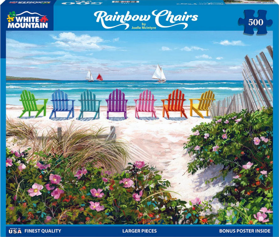 Rainbow Chairs Puzzle 500pc