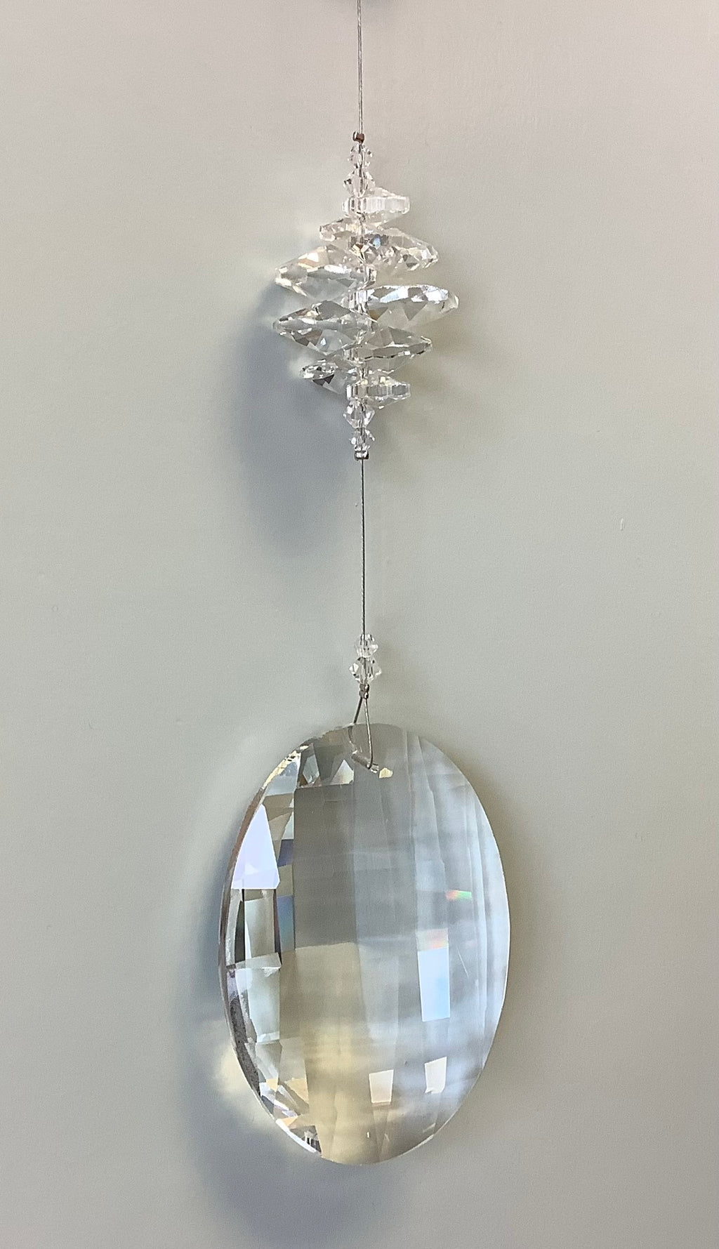 Jumbo Crystal Suncatcher (with beaded crystals) - Lighten Up Shop