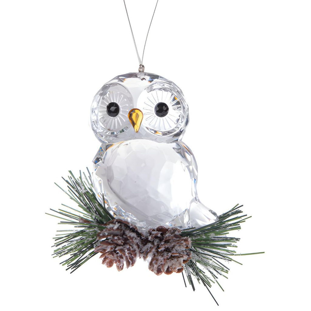 Owl Pine Cone Suncatcher Ornament - Lighten Up Shop