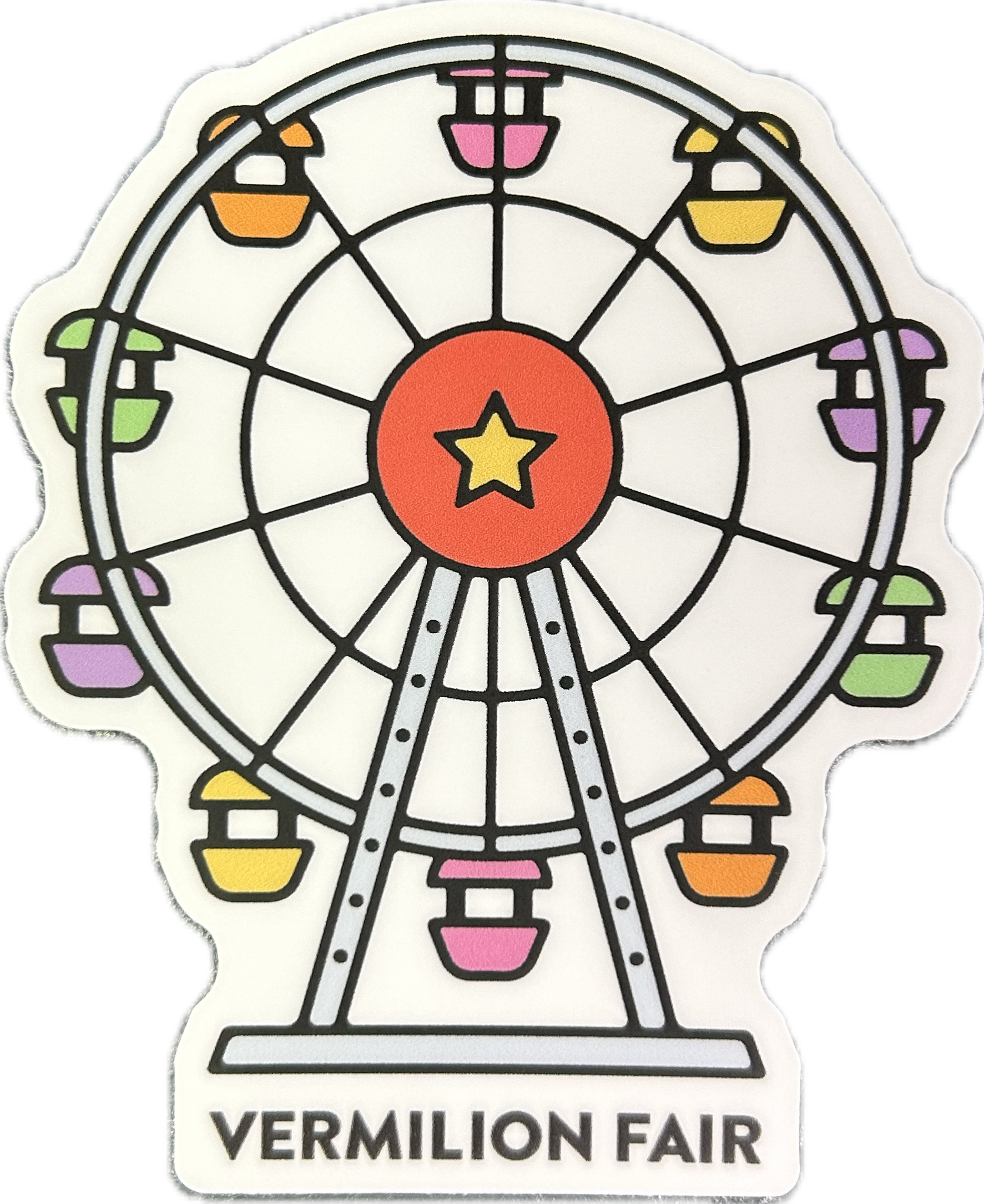 Vermilion Fair Ferris Wheel Sticker - Lighten Up Shop