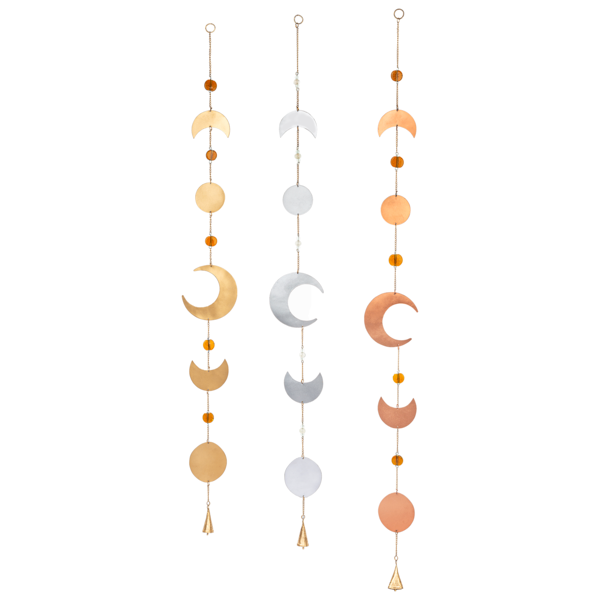 Metallic Moon Phases Windchime - Lighten Up Shop