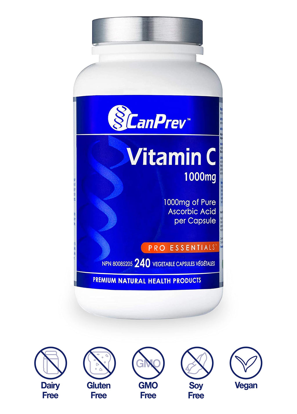 CanPrev Vitamin C 1000mg - 240 Capsules - Lighten Up Shop