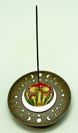 Mushroom Moon Phase Incense Burner