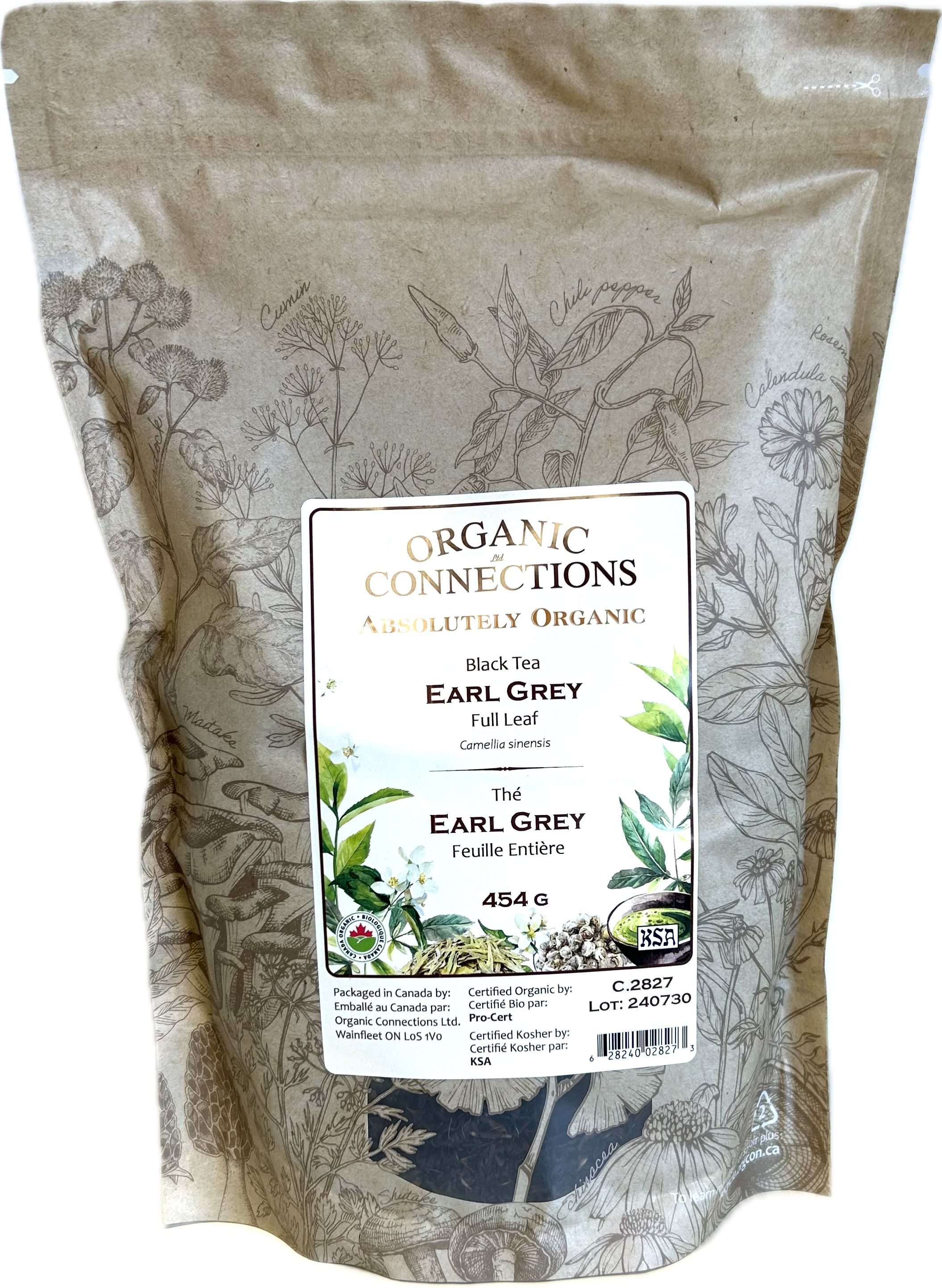 Earl Grey Black Tea Full Leaf Loose 1lb