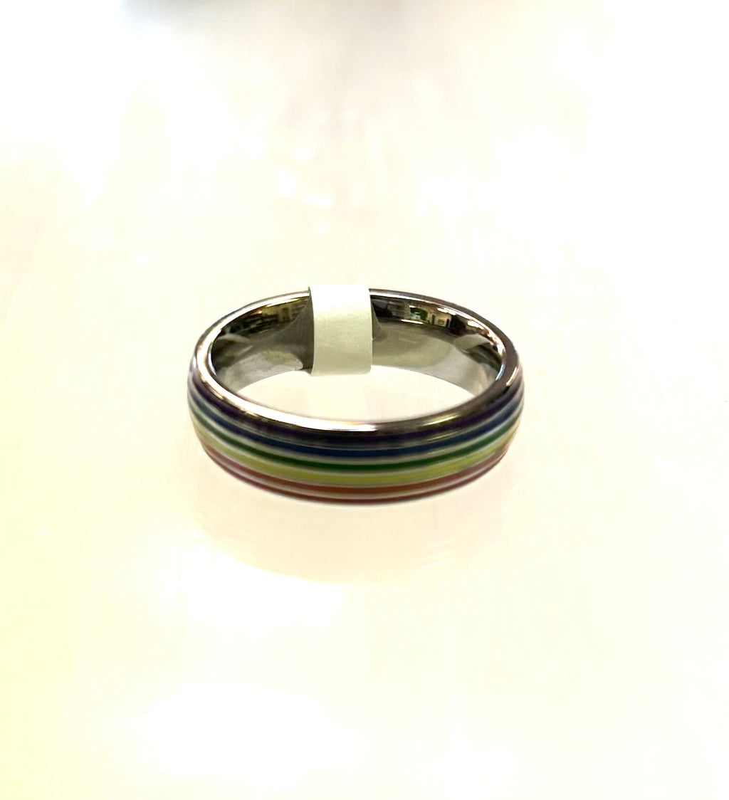 Stainless Steel Chakra Band Ring - Lighten Up Shop