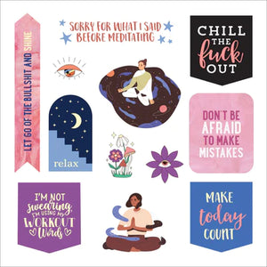 Inner F*cking Peace - A Sticker Book To Let Sh*t Go And Shine - Lighten Up Shop