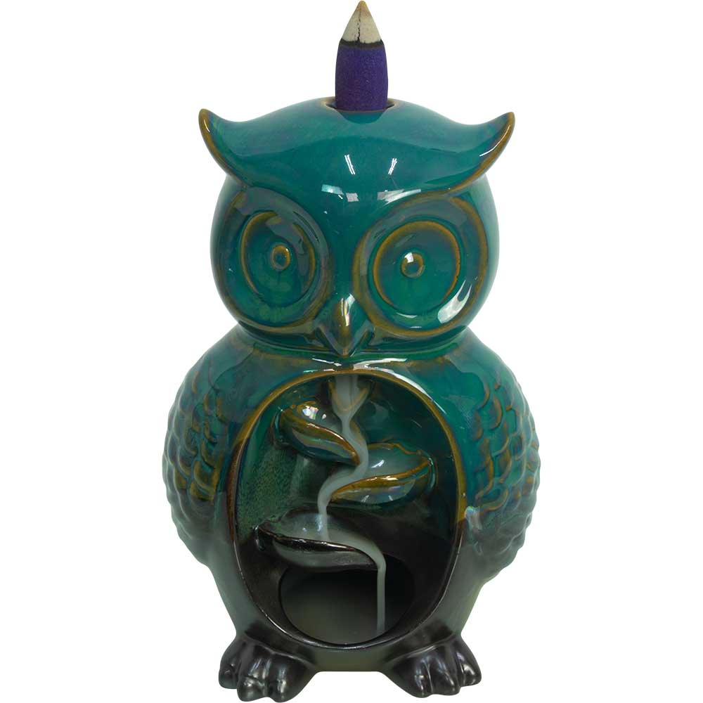 Owl Ceramic Backflow Incense Burner