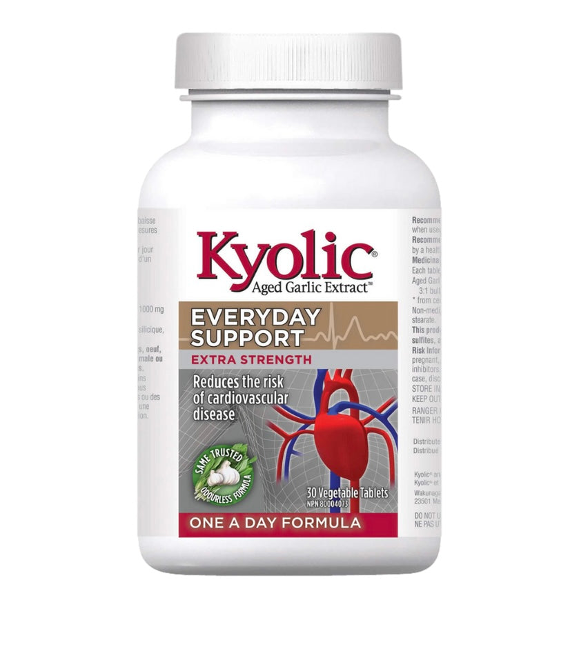 Kyolic Aged Garlic Extract Everyday Support 30 Tablets - Lighten Up Shop