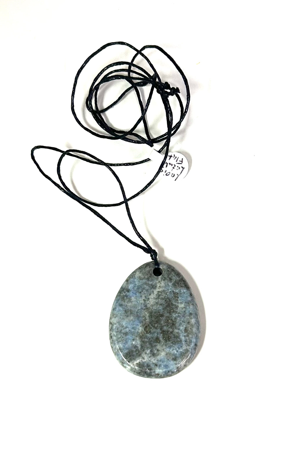 Lapis Lazuli Flat Pendant Necklace - Lighten Up Shop