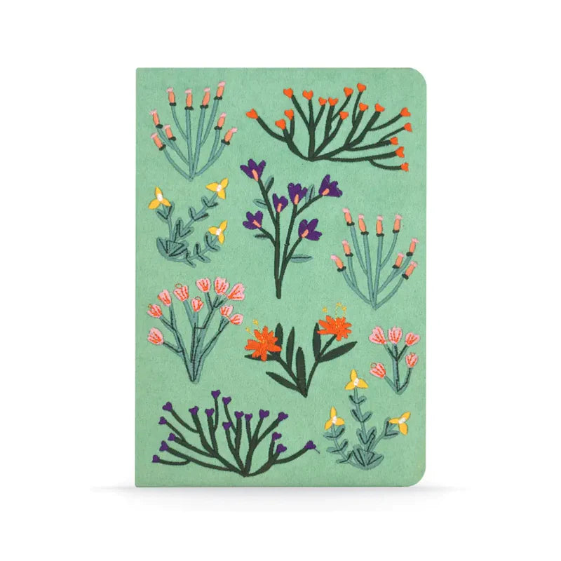 Petite Blooms Embroidered Notebook - Lighten Up Shop