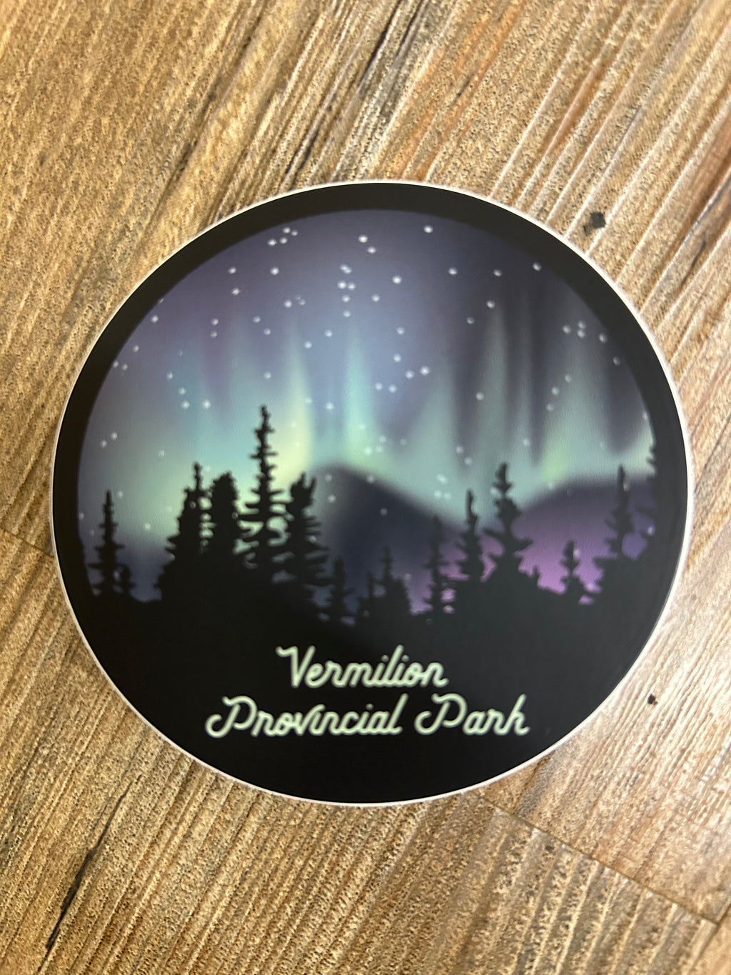 Northern Lights Vermilion Provincial Park Sticker - Lighten Up Shop
