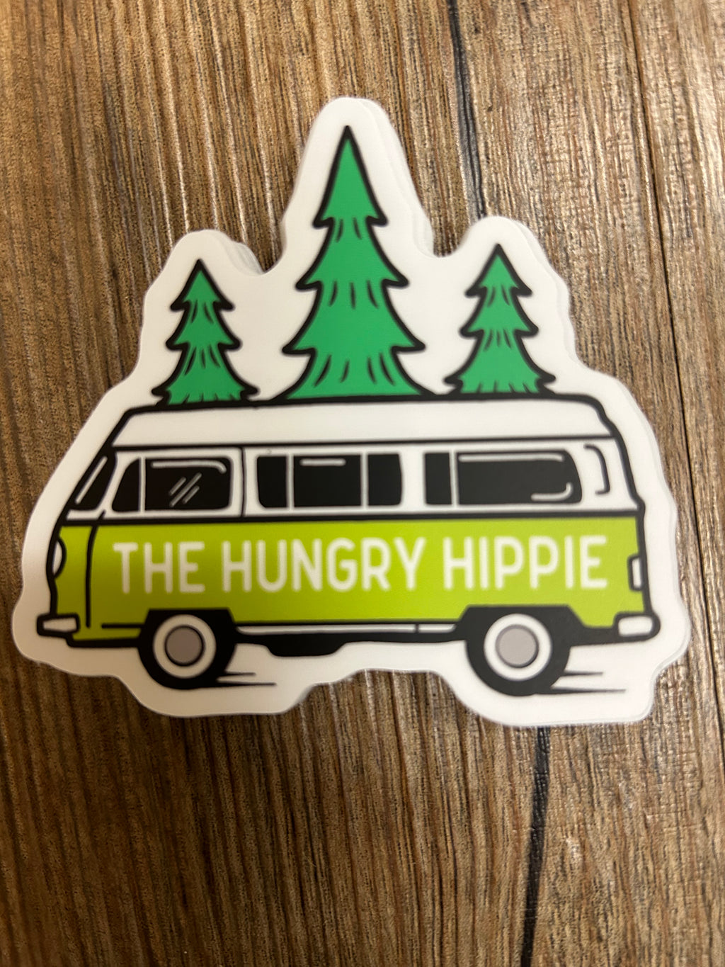 Bus and Trees The Hungry Hippie Sticker - Lighten Up Shop