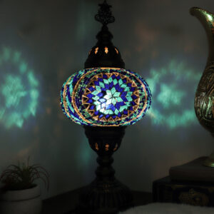 Turkish Mosaic Table Lamp Blue