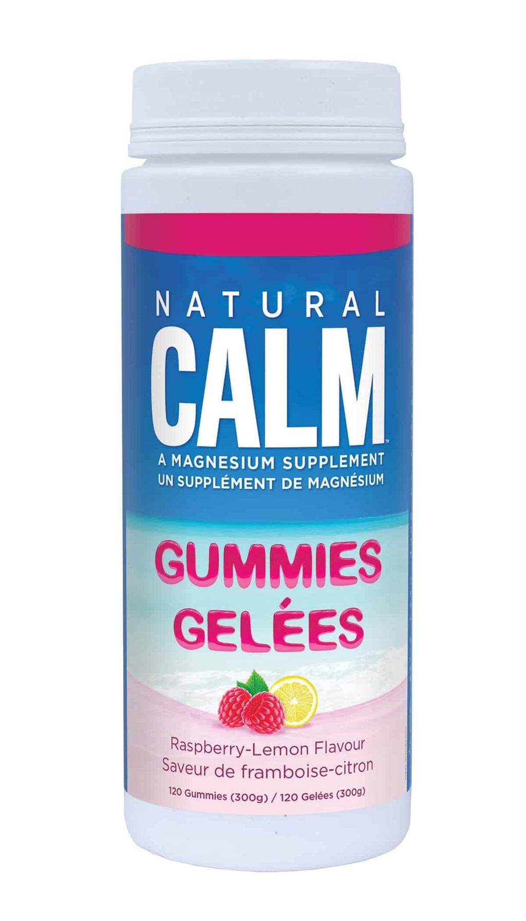 Natural Calm Magnesium Gummies Raspberry-Lemon 300g - Lighten Up Shop