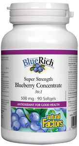 Blueberry Concentrate 500mg - 90 softgels - Lighten Up Shop