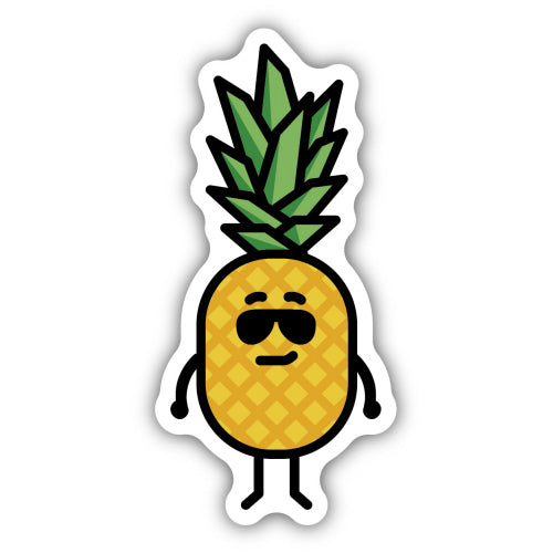 Pineapple Sunglasses Sticker - Lighten Up Shop