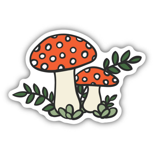 Mushroom Sketch Sticker - Lighten Up Shop