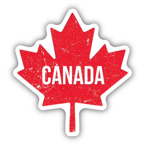 Red Canada Maple Leaf Sticker - Lighten Up Shop