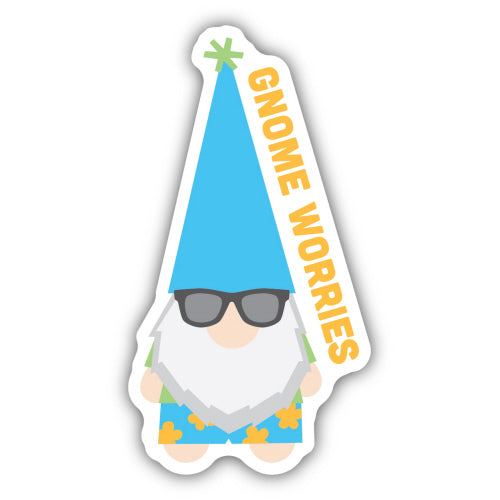 Beachy Gnome Sticker - Lighten Up Shop