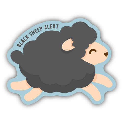 Black Sheep Alert Sticker - Lighten Up Shop