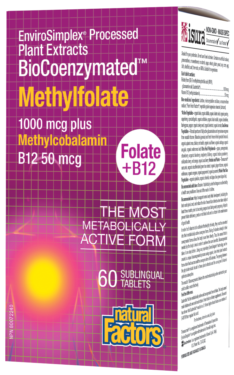 BioCoenzymated Methylfolate 60 Sublingual tablets - Lighten Up Shop