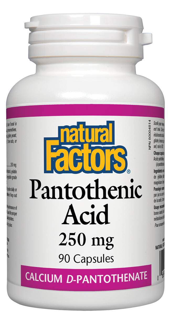 Pantothenic Acid 250mg 90 capsules - Lighten Up Shop