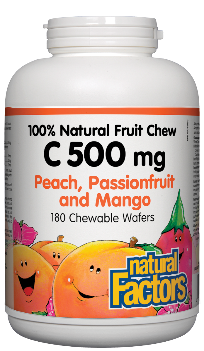 Vitamin C Peach, Passionfruit, and Mango 180 Chewable - Lighten Up Shop