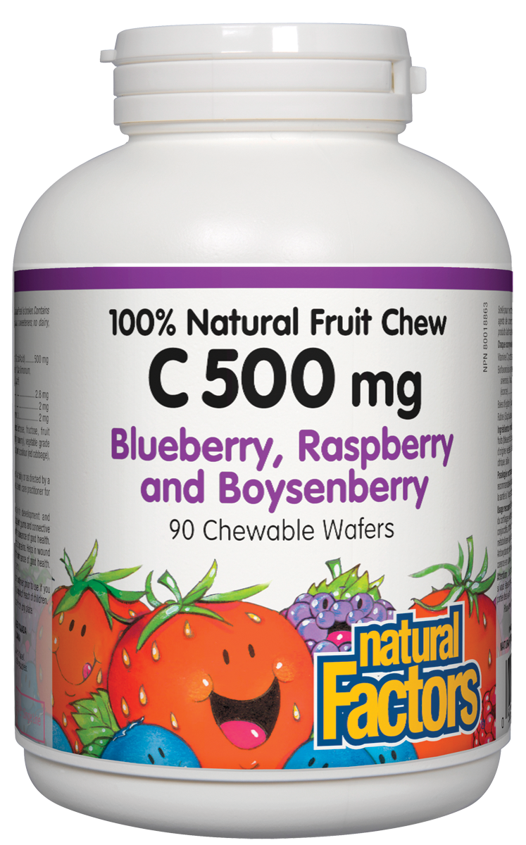 Vitamin C Blueberry, Raspberry, and Boysenberry 90 Chewable - Lighten Up Shop