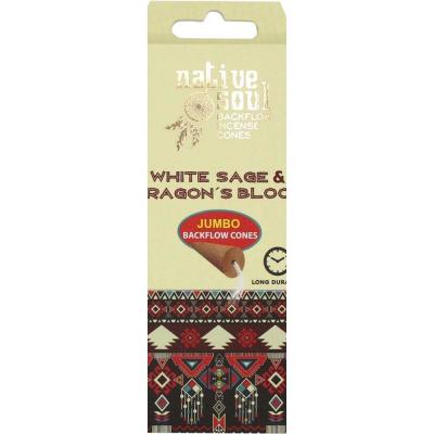 White Sage & Dragon's Blood Backflow Incense Cones - Lighten Up Shop