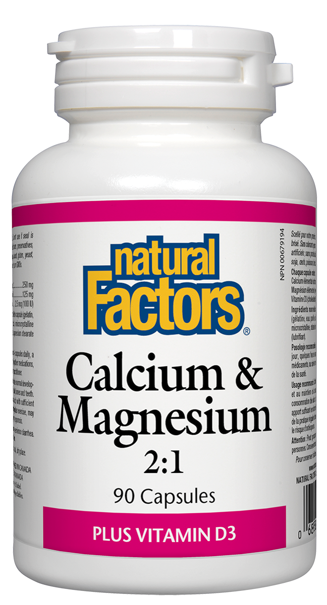 Calcium and Magnesium 2:1 90 capsules - Lighten Up Shop