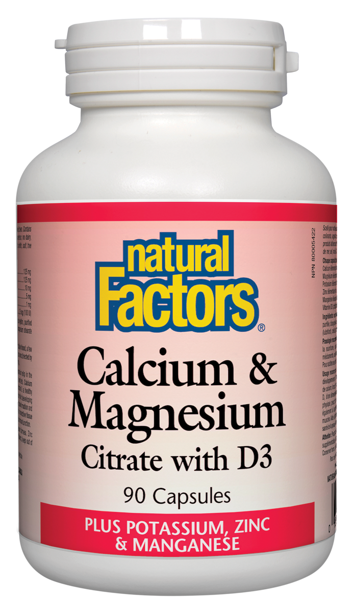 Calcium and Magnesium Citrate with D3 90 capsules - Lighten Up Shop