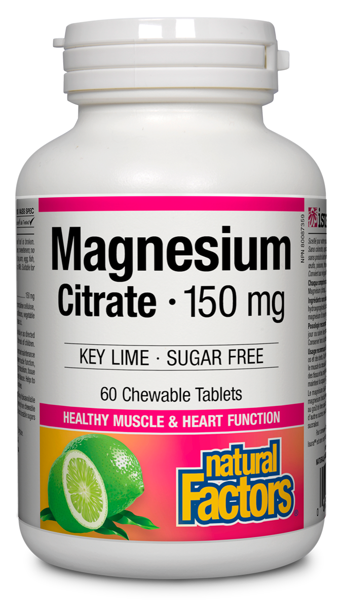 Magnesium Citrate 150mg 60 chewable - Lighten Up Shop