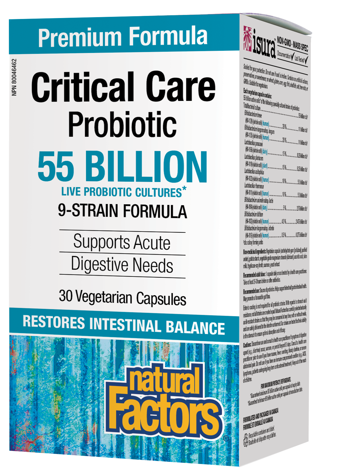 Critical Care Probiotic 55 billion 30 capsules - Lighten Up Shop