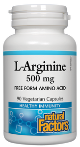 L-Arginine 500mg 90 Capsules - Lighten Up Shop