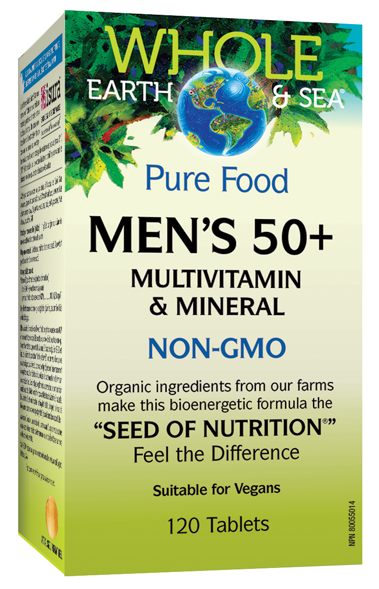 Men's 50+ Multivitamin and Mineral 120 tablets - Lighten Up Shop