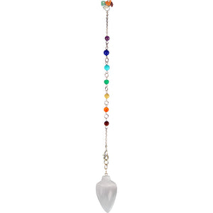 Selenite Chakra Pendulum - Lighten Up Shop
