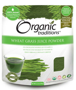 Organic Traditions Wheat Grass Juice Powder 150g - Lighten Up Shop