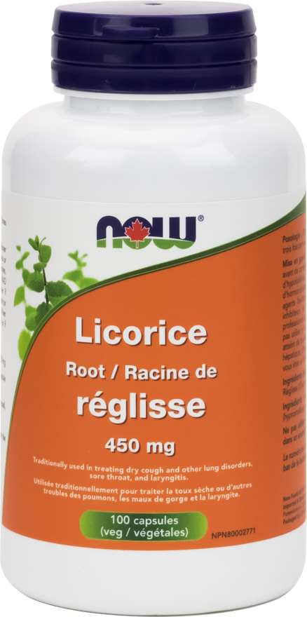 Licorice 450mg 100 capsules - Lighten Up Shop