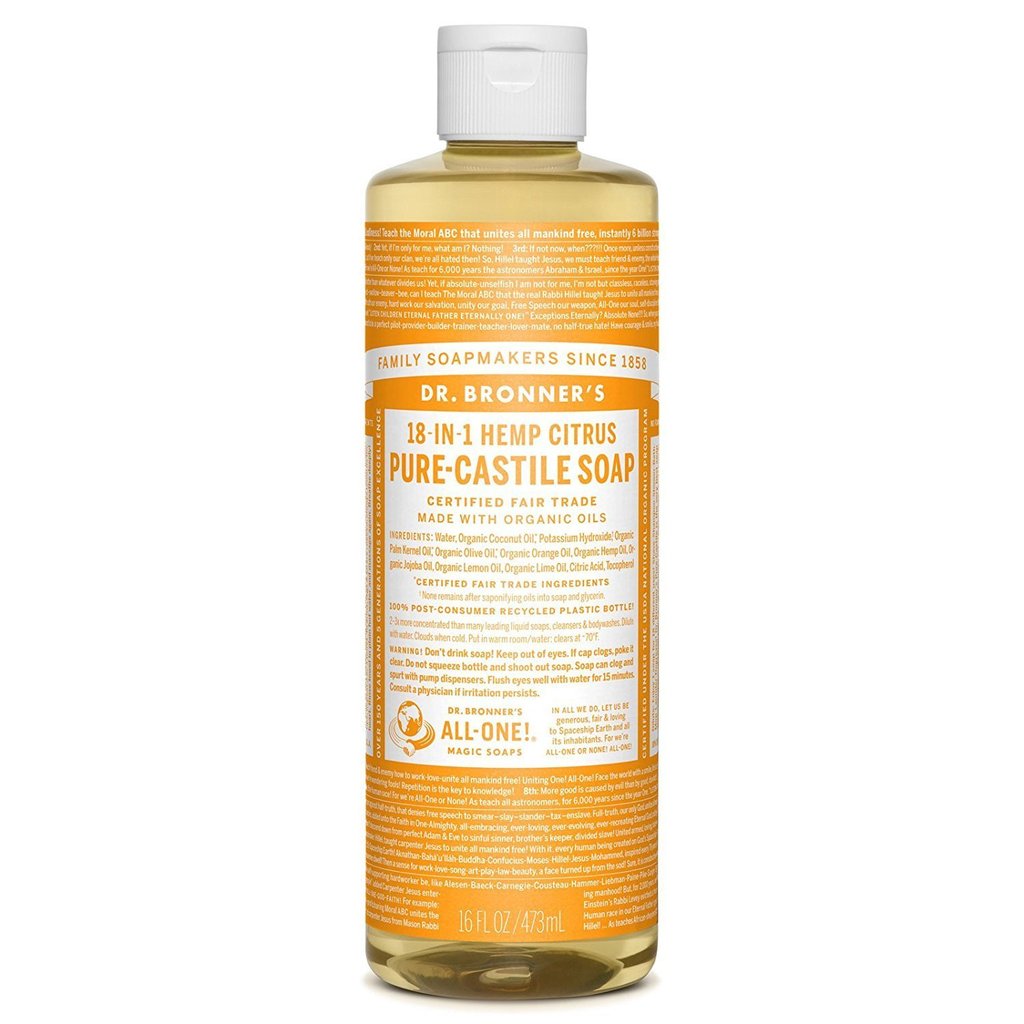 Dr. Bronner’s 18-In-1 Pure Castile Soap - Citrus 473ml - Lighten Up Shop