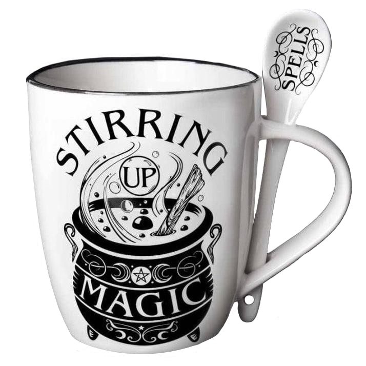 Stirring Up Magic Ceramic Mug and Spoon - Lighten Up Shop