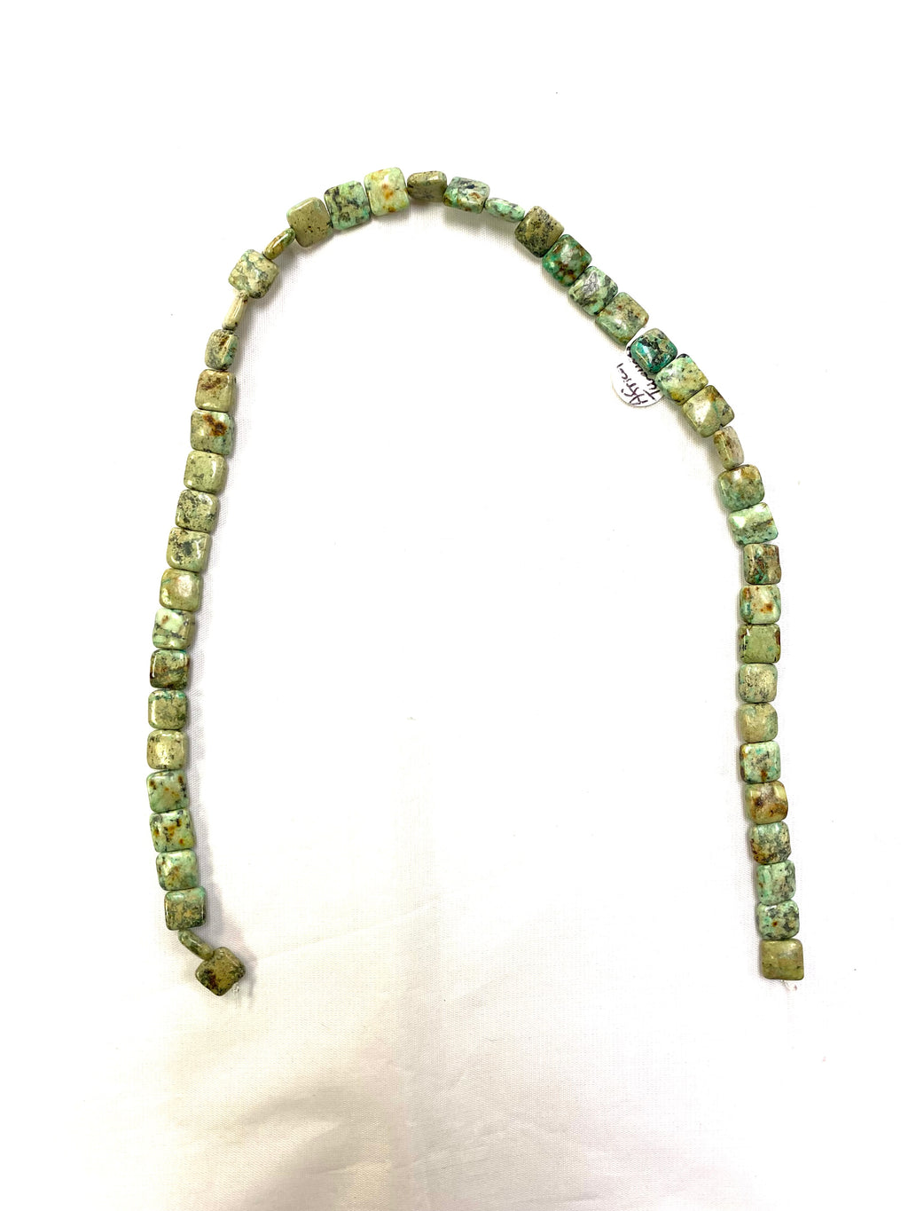 African Turquoise Bead Strand (Flat-Square) - Lighten Up Shop
