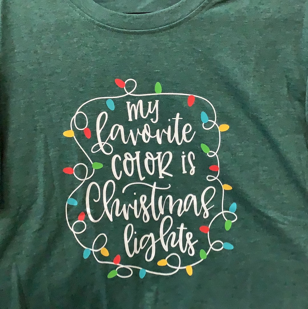 My Favourite Color is Christmas Lights T-Shirt - Lighten Up Shop